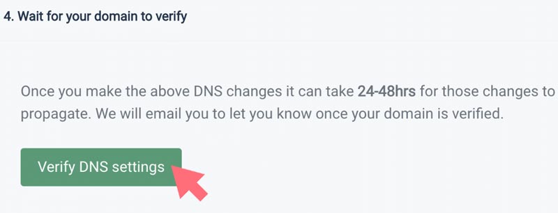 Mailgun verify DNS settings Mailgun verify DNS settings
