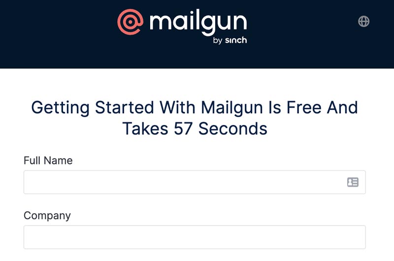 Signup for a Mailgun account Signup for a Mailgun account