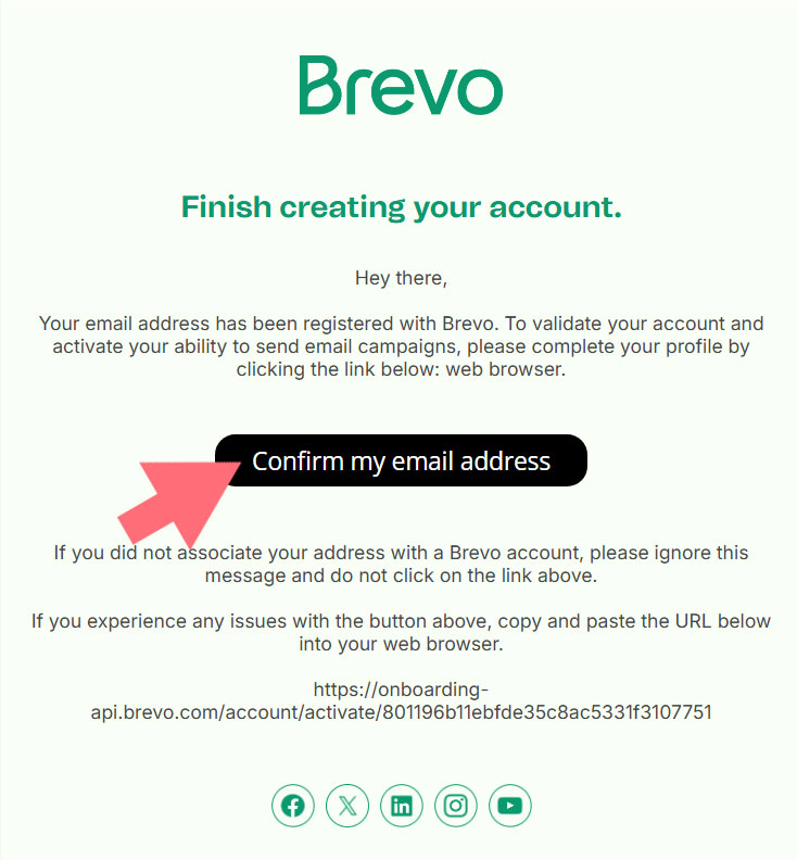 Brevo account confirmation email Brevo account confirmation email