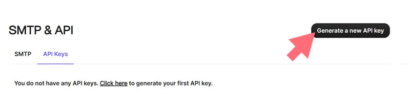 Brevo create new API key Brevo create new API key