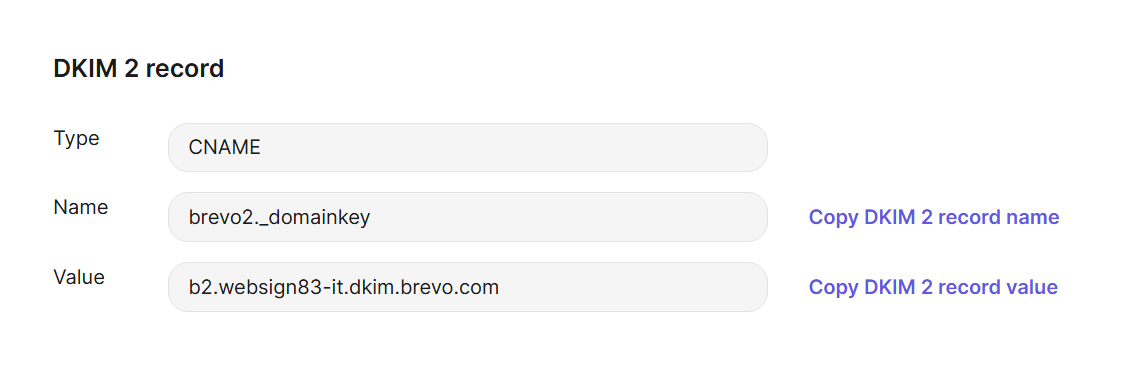 Brevo domain sender DNS Brevo domain sender DNS