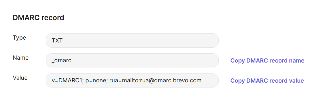 Brevo domain sender DNS Brevo domain sender DNS