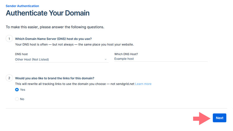 Sendgrid SMTP domain authentication Sendgrid SMTP domain authentication