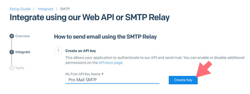 Sendgrid generate API key Sendgrid generate API key