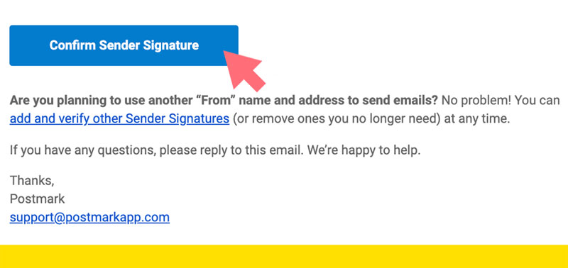 Postmark new account email confirmation Postmark new account email confirmation