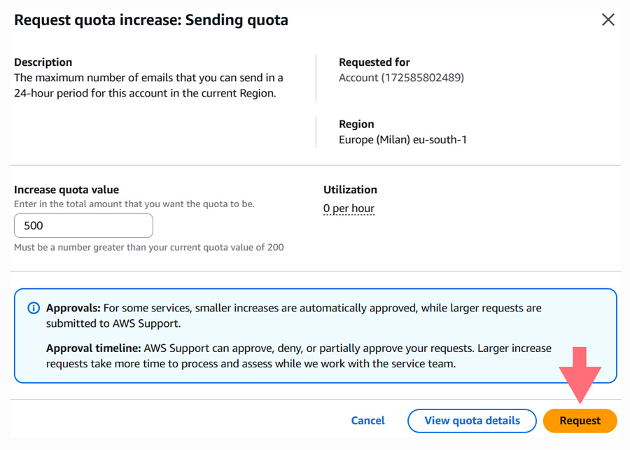 Switching AWS to Production Mode
